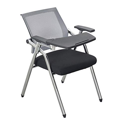 Stühle Training Folding mit Schreibtafel Studenten mit Tischplatte Stahlfuß Konferenzraum (Color : Gray, Size : 59 * 49 * 87cm) von Stühle