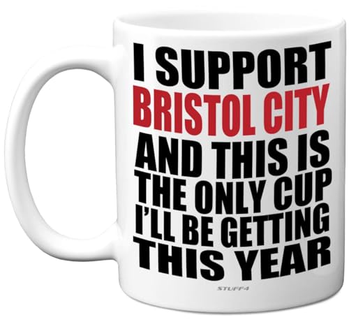 Lustige Fußball-Tasse, Geschenk für Bristol City Fans – Footy Only Tasse – Witz, Weihnachten, Geburtstag, Tasse, Geschenk für Sohn, Vater, Bruder, Onkel, Kollegen, Freund, Cousin, 325 ml, Keramik, von Stuff4