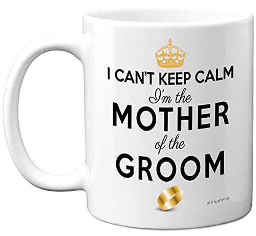 Tasse Aufschrift „Mother of the Groom“ (in englischer Sprache) – lustige Hochzeitsgeschenke Eltern Junggesellinnenabschied Kaffeetasse Schwiegermutter 325 ml Keramik spülmaschinen- mikrowellenfest von Stuff4