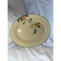 Vintage Ostrow China Retro Blumen Servierschale - Garten Party Tablett, Made in Virginia von StuffWeFound