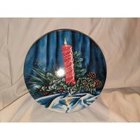 Vintage Weihnachtsdose - Retro Winter Urlaub Yuletide Kerze Dekoration von StuffWeFound
