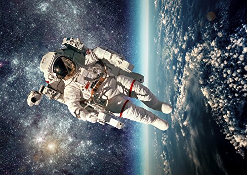 Astronaut Earth Space Stars Kunstdruck-Poster – A1 (594 x 841 mm) von Stukk