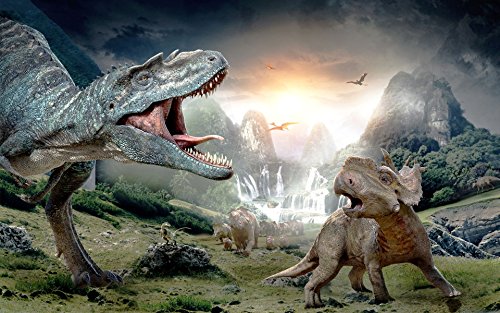 Stukk Dinosaurier-Predator-Szene, Bild, Kunstposter, Größe A1 (594 x 841 mm) von Stukk