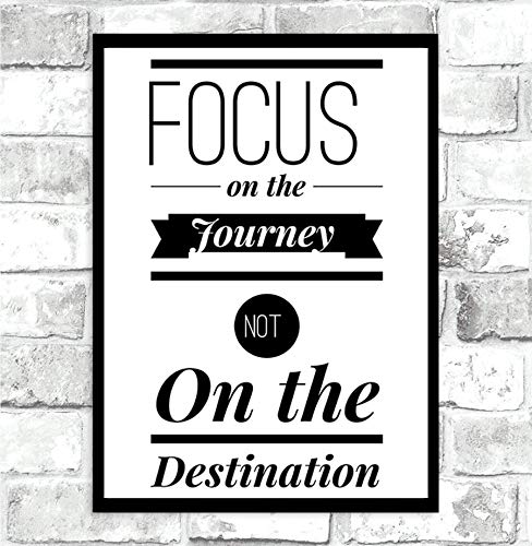 Stukk Focus On The Journey Motivational Zitat Poster Inspirational Wall Art Home Decor – Größe A2 – 420 x 594 mm von Stukk