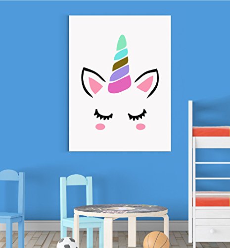 Stukk Magical Mystical Unicorn Blushing Kinderzimmer Wanddekoration Kunstdruck – A3 (297 x 420 mm) von Stukk