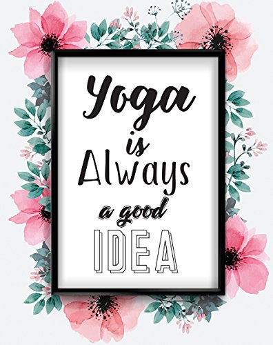 Stukk Yoga Always Good Motivational Inspirierendes Zitat Poster Druck Wandkunst – A0 (841 x 1189 mm) von Stukk