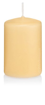 24 Stumpen Kerzen Champagner 8 x 5 cm (H x D) 100% Paraffin Wachs in geprüfter RAL Kerzen Qualität von Wiedemann Kerzen Deutschland zur Deko, Party, Hochzeit, Weihnachten von Stumpenkerzen Champagner