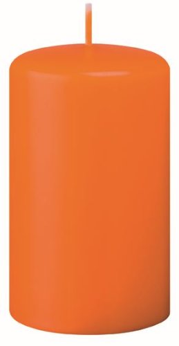 Stumpenkerzen Orange 6 x 4 cm, 24 Stück von Stumpenkerzen