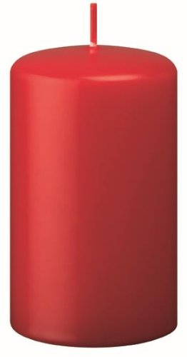 Stumpenkerzen Rot 12 x 8 cm, 8 Stück von Stumpenkerzen
