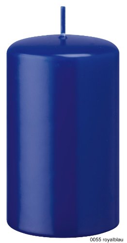 Stumpenkerzen Royalblau 6 x 4 cm, 12 Stück von Stumpenkerzen