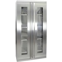 Stumpf Edelstahl-Sichtfensterschrank Cabinox, 1800x900x400mm, 4 Fachböden von Stumpf Metall