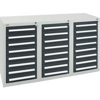 Stumpf Schubladenschrank Serie T-100/35-1, RAL 7035/7016, 24 Schubladen von Stumpf Metall