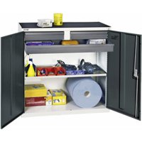 Stumpf Werkzeug- und Materialschrank 3000, RAL 7035/7016, 2 Schubladen 1 Wanne von Stumpf Metall