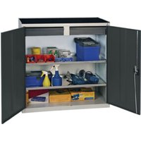 Werkzeug-/Beistellschrank H1000xB1000xT500mm 1Schubl.2BD grau/blau STUMPF von Stumpf Metall