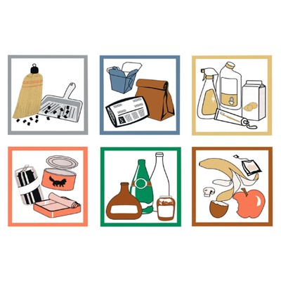 Piktogramm-Aufkleber-Set 6-teilig farbig Piktogramm-Aufkleber-Set 6-teilig farbig von Stumpf