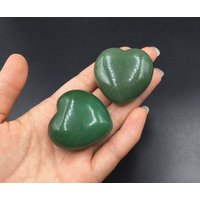 1.6" Grünen Aventurin Herzstein Herz Natürliche Kristall-Herz Geformt Edelstein Heilende Energie Crystal Geschenk Ch Handgeschnitzt von StunningGem