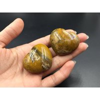Yellow Ocean Jasper Herz Crystal Heart Shaped Steinerne Handgeschnitzten Natürlichen Edelstein Geschwollenen Heilende Energie Geschenk Ch von StunningGem