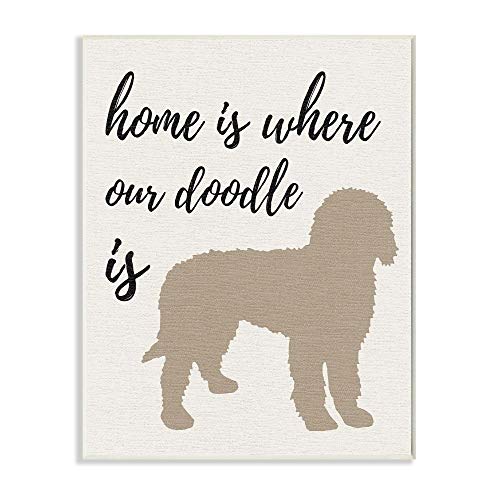 The Stupell Home Décor Collection Home is Where Our Golden Doodle is Wall Plaque Art, 10" x 15" von Stupell Industries