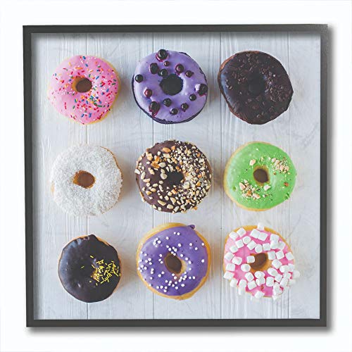 Stupell Industries "Colorful Donut Grid, Giclée texturized Kunst, mehrfarbig von Stupell Industries