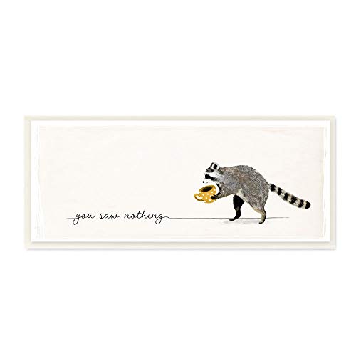 Stupell Industries You Saw Nothing Phrase Animal Humor Raccoon Coffee, Designed by Victoria Barnes Wandkunst, Wandschild, 7x17 von Stupell Industries
