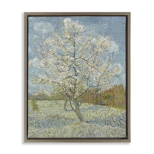 Stupell Industries one1000paintings Van Gogh gerahmter Pfirsichbaum, gerahmt, Leinwandbild, Design von one1000paintings, brauner Floaterrahmen, 43,2 x 53,3 cm Stupell Industries one1000paintings Van Gogh gerahmter Pfirsichbaum, gerahmt, Leinwandbild, Design von one1000paintings, brauner Floaterrahmen, 43,2 x 53,3 cm von Stupell Industries