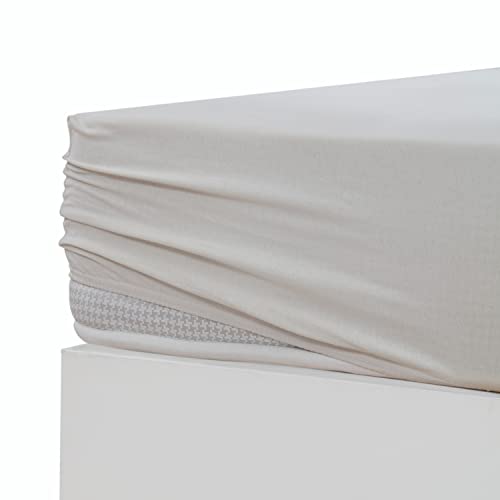 Stupendo Jersey Spannbettlaken Spannbetttuch Laken Bettlaken 100% Baumwolle Oeko-TEX® Steghöhe bis 40 cm (Creme, 140x200-160x220 + 40 cm Boxspringbett) von Stupendo