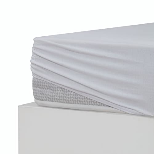 Stupendo Jersey Spannbettlaken Spannbetttuch Laken Bettlaken 100% Baumwolle Oeko-TEX® Steghöhe bis 40 cm (Weiss, 140x200-160x220 + 40 cm Boxspringbett) von Stupendo