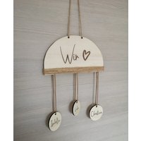Personalisiertes Türschild -Willkommen Schild Mit Familiennamen Aus Holz -Eingangsbereich -Haustüre - Familienschild-Wir-Geburtstag -Hochzeit von StupsnasenWerkstatt