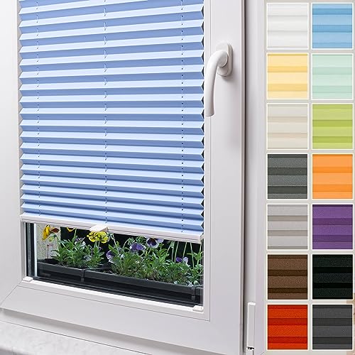 Premium-Plissee Mit Bohren NACH MAß von Stuza -für Fenster & Balkontür (Höhe von 50 cm bis 149 cm) von Stuza