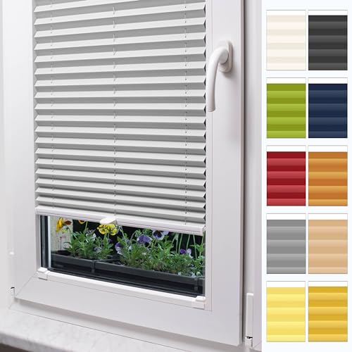 Premium-Plissee ohne Bohren zum Kleben von Stuza -für Fenster & Balkontür (Höhe von 150 cm bis 230 cm) von Stuza