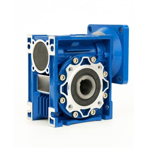 Styire NMRV050 Drehzahlminderer, Eingangsloch 14 mm, 0,51 Zoll, quadratischer Flansch, 3,39 x 3,39 Zoll, 86 mm x 86 mm, Getriebe for Nema34-Schrittmotor Genauigkeit Vertikal(Ratio 25 to 1) von Styire