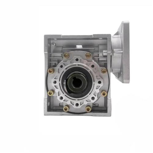 Styire NMRV063 Schneckengetriebe 0,87" 22mm Eingangsbohrung mit 0,31" 8mm Keilnut 4,33" 110mm Falz 130x130mm 5,12" Quadratflansch for 130mm Servomotor Genauigkeit Vertikal(Ratio 15 to 1) von Styire