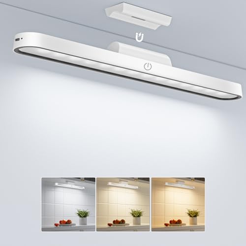 Magnetisches LED-Licht, 2500 mAh, USB, wiederaufladbar, Nachtlicht mit Touch-Steuerung, geeignet für Schrank, Küche, Schreibtisch, Lesen, Schminken von Stylanda