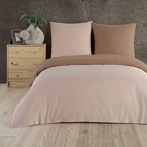 BUYMAX Bettwäsche 200x200 100% Baumwolle Baumwolle 3-Teilig Bettbezug - Bettwäsche-Sets 200 x 200cm mit 2 mal Kissenbezüge 80x80cm, ÖKO-TEX Renforcé-Bettwäsche Set mit Reißverschluss von Style Heim