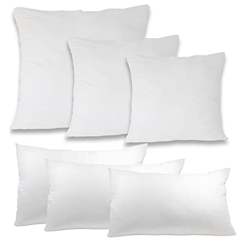 Style Heim Kissen 40x40 cm Microfaser Sofakissen Kissenfüllung 330g geeignet für Allergiker Kisseninlet Füllkissen Innenkissen weich Soft Pillow Filling Atmungsaktiv Waschbar, Weiß von Style Heim