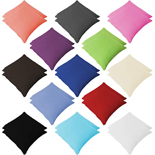 Style Heim Kissenbezug Kissenhülle Kopfkissenbezug Pillow Cover Pillowcase 40x40 40x60 40x80 50x50 80x80 2er-Set Doppelpack 100% Baumwolle, Farbe: Türkis, (Größe: 40 x 60 cm) von Style Heim