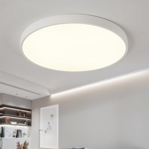 Style home 12W LED Deckenleuchte Deckenlampe ultraslim Ø23x5cm Warmweiß 3000k moderne Lampe für Küche Diele Flur (Weiß) von Style home