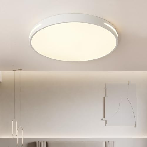 Style home LED Deckenlampe Deckenleuchte 96W dimmbar mit Fernbedienung für Wohnzimmer Schlafzimmer Büro 50 * 50 * 5cm (‎Weiß) von Style home