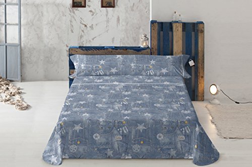 Gale Hayman Style Lois Bettwäsche, aus Polycotton, Blau, für Einzelbetten, 200 x 90 x 3 cm von Style