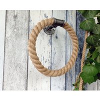 Großer Handtuchring D - 22 cm, Handtuchhalter Metall-Seil, Kreis-Förmiger Handtuchhalter, Industrie-Dekor, Badezimmer-Dekor, Loft-Dekor von StyleAlex