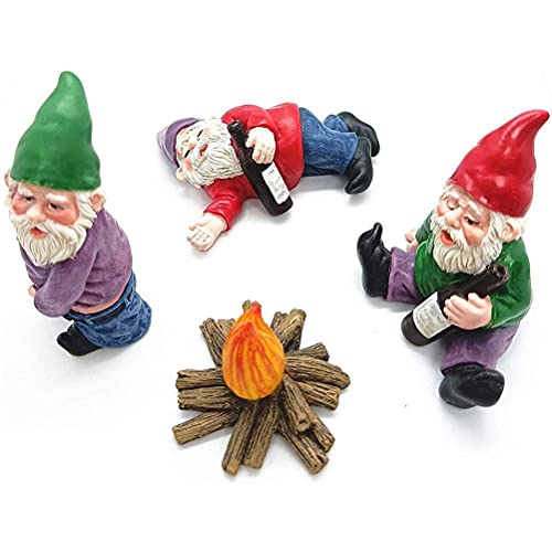 StyleBest 4pcs Fairy Garden Zubehör Dekorationen Sammlerfiguren Miniatur Gartenzwerge Figuren Ornamente Mini GNOME Fairy Garden Dekorationen von StyleBest