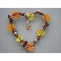 Herbstkranz Weidenkranz Sonnenblumenkranz Haustürkranz Beerenkranz Blätterkranz Naturkranz Kranz Mit Blättern Rustikaler von StyleSparkle