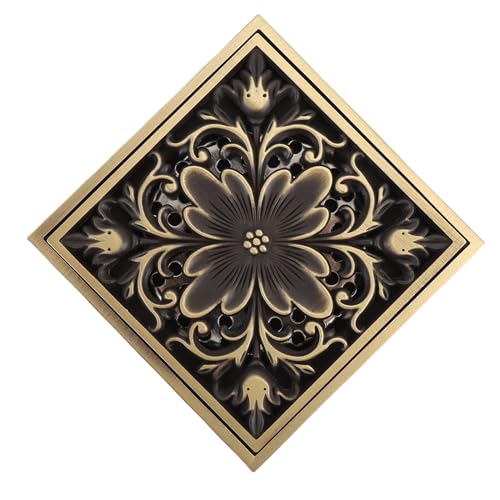 Stylebest Bodenabfluss Messing Quadrat Badezimmer Dusche Abwasserfiltersieb Ancient Style Geruchlos von Stylebest