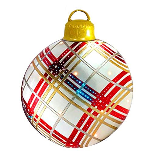 Stylebest Christbaumkugeln, Aufblasbarer Weihnachtsball Weihnachtskugel aus PVC Aufblasbarer Ball Personalisierte Dekoration 60 cm Weihnachtskugeln von Stylebest