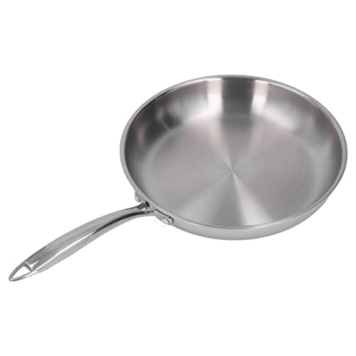 Stylebest Edelstahl -Frittierwanne Verdickte 304 Edelstahl Unbeschichtete 3 Schichten Edelstahlpfanne für Omelettkochen (30 cm) von Stylebest