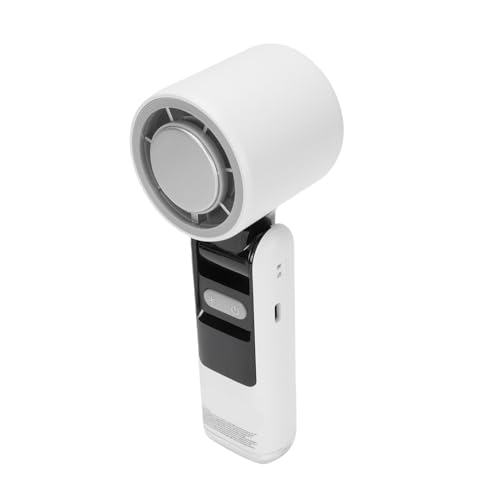 Stylebest Eiskühlung Handheld -Lüfter Wieder Aufladbares LED Digital Display 100 -Geschwindigkeitsklapper Handturbinenlüfter mit LED -Licht für die Reise Im Freien (Weiß) von Stylebest