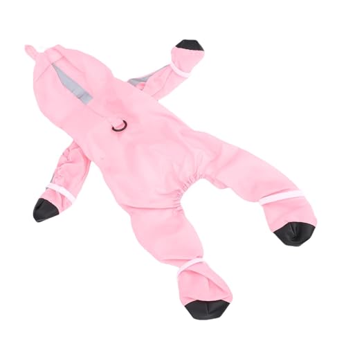 Stylebest Hunde Regenmantel mit Stiefeln Leinenloch 4beinige Leichte Wasserdacht Hunde Regenjacke (M) von Stylebest