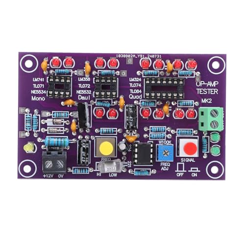 Stylebest Operational Amplifier -Testmodulplatine, Operational Amplifier Test Board OP -AMP -Testmodul für Ein Einzelnes Doppel -Quad -DC12V -T2 -Tester von Stylebest