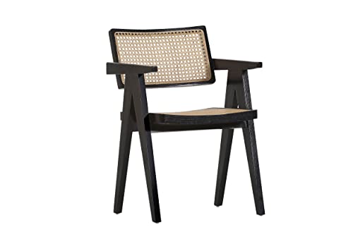 Stylefurniture Sessel, Teak, schwarz, B56 T62 H86 cm von Stylefurniture