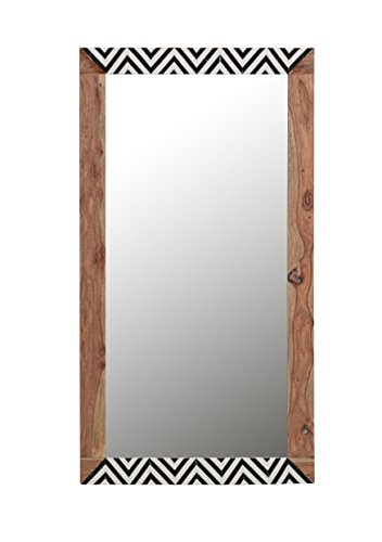 Stylefurniture Spegel mit optischem Highlight, Holz, Natur, 130 x 70 x 3 cm von Stylefurniture